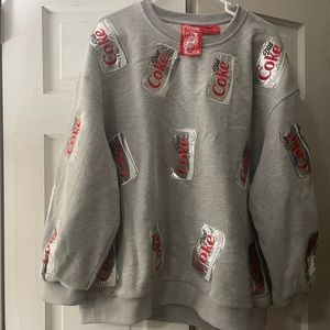 NWOT Queen of Sparkles gray DIET COKE sweatshirt